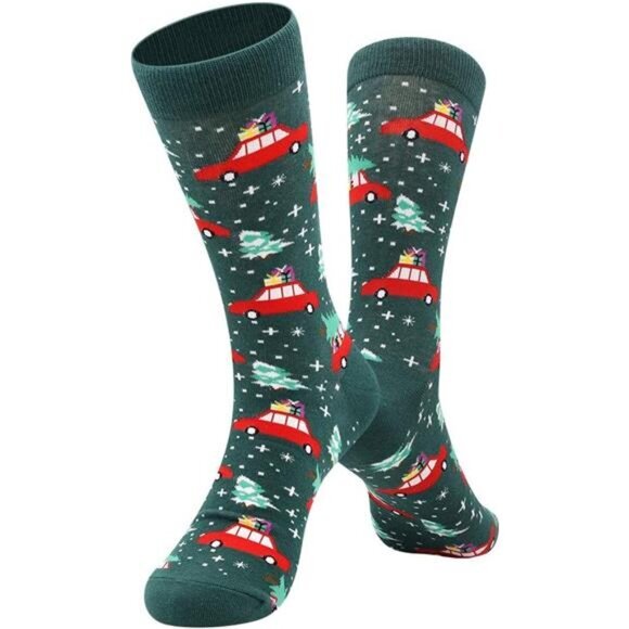 Mens‎ Dress Socks Funny Colorful Crazy Funky Crew Novelty Happy Cotton Size 9-12 - Picture 3 of 6